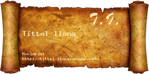 Tittel Ilona névjegykártya